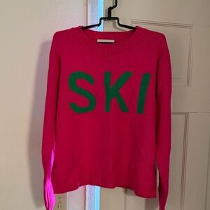 BRIGHT PINK & GREEN Women's Sweater;Size Medium;100% Acrylic;NEW never worn